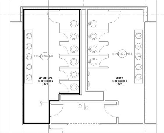 Use Split Face to sketch an area of the floor to be painted with a new material.