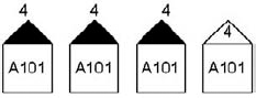 Elevation variations, left to right: Outside Left, Outside Center, Outside Right, Inside.