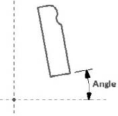 The angle of rotation is applied to the profile that is to be swept.