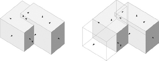 When a mass is selected, grips appear on the form. You can drag these and change the form.