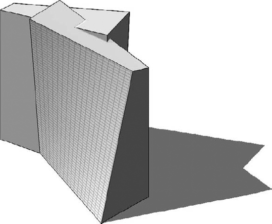 Mass with applied walls by face.