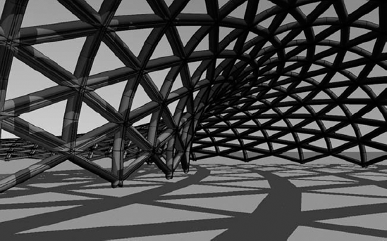 Triangle component family applied to a surface.