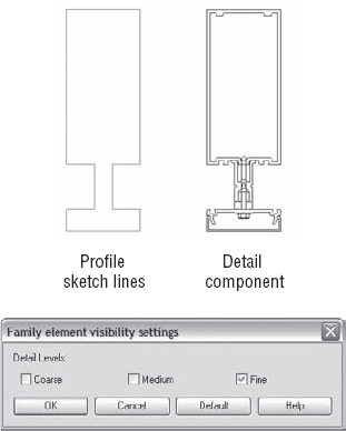 On the left is the profile sketch, and on the right is a detail component.