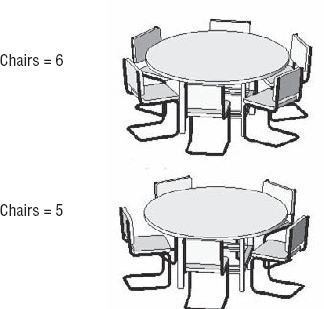 Array of chairs in Table-Dining Round w Chairs.rfa.