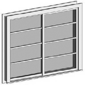 Window with muntins added as function of height.