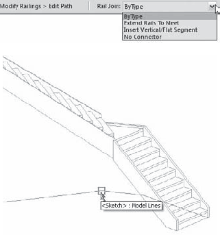 Edit joins by clicking on the end join of sketch lines.