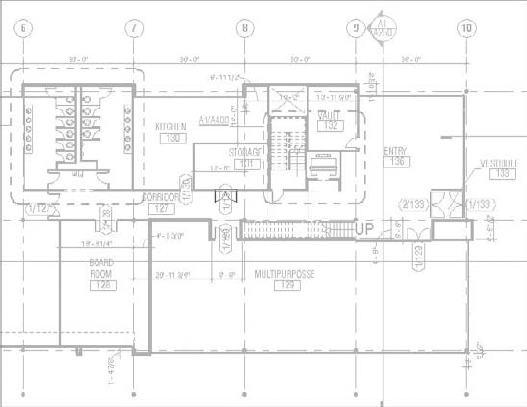 Selecting a door in plan.