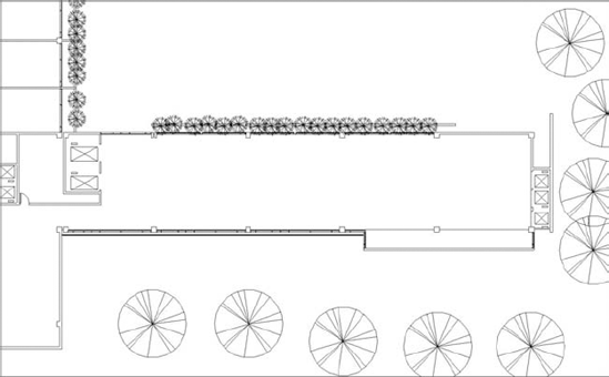 Floor plan showing just the exterior skin and core (the interior has not yet been designed).