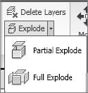 Explode options for an imported CAD file.