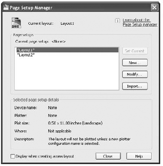 The Page Setup Manager