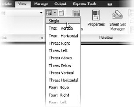 Click Single in the Select A Viewport Configuration drop-down list.