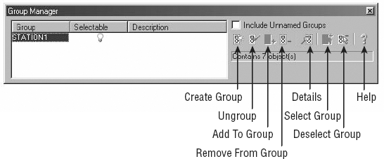 AutoCAD 2009 LT Group Manager Options