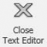 The ruler at the top of the text editor lets you quickly set tabs and indents for text.