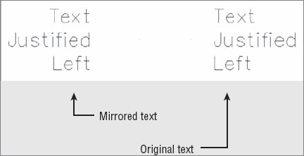 Keeping Text from Mirroring