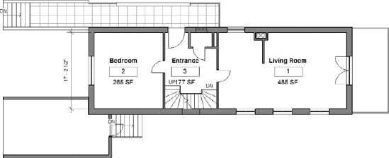 The floor plan before the change