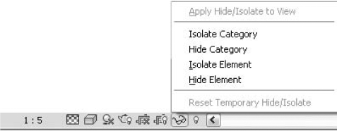 Hide/Isolate options in the View Control bar
