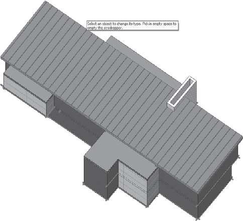 Select the roof with the Match Type tool