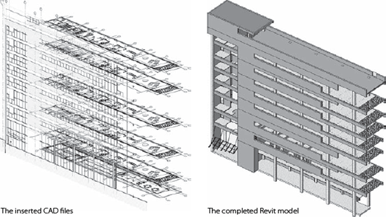 Converting 2D CAD files to a Revit model