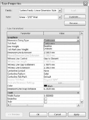 Changing the Dimension String Type property