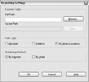 The Keynoting Settings dialog box