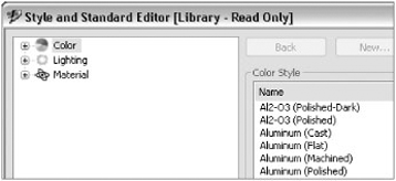 The Inventor Style And Standard Editor (assembly mode)