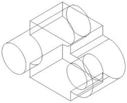 Representation of a wireframe type model