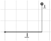 Creating a vertical line with an automatic perpendicular constraint