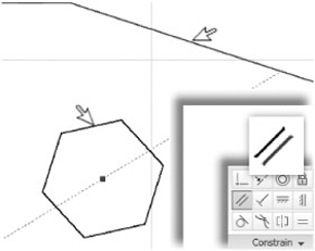 Setting the two edges to be parallel