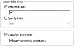 DWG import options