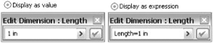 Default parameter input display