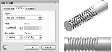 Creating a physical thread with the Coil tool