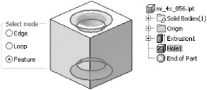 Fillet selection by feature