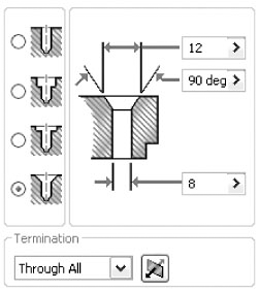 Countersink settings