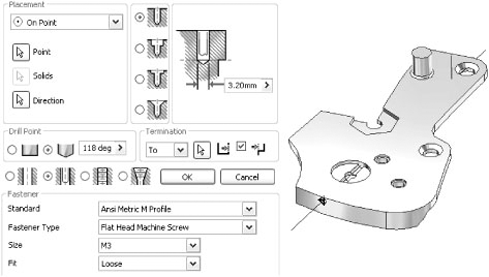 Clearance hole settings