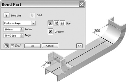 Bending a steel shape