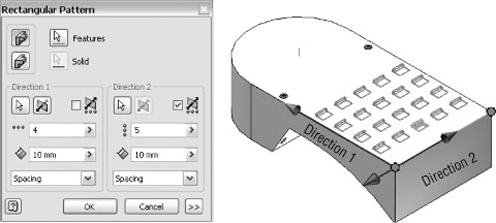 Creating a rectangular pattern