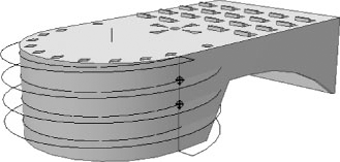 Work points at the coils and tangent edge intersections