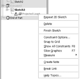 Breaking projected object links