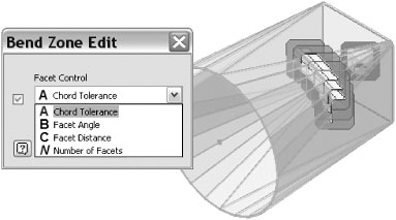 Bend Zone Edit dialog box