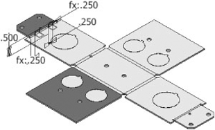 Unfolded model with sketch