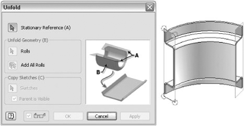 Unfolding a contour roll