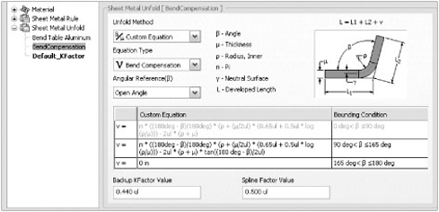 BendCompensation settings