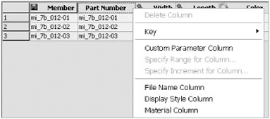 Member column used for filename