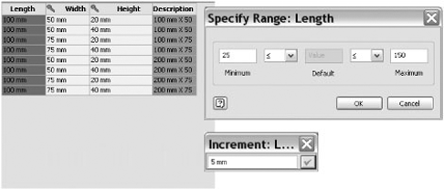 Custom column settings