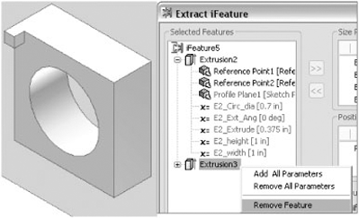 Removing a dependent feature