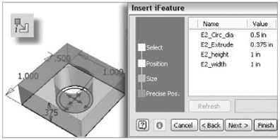 Inserting a simple iFeature