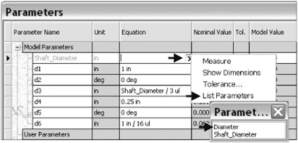 Setting a parameter to reference a linked parameter