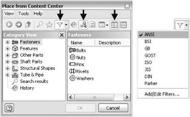 Place From Content Center settings