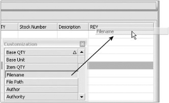 Choose Column dialog box