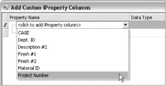 Custom iProperty list